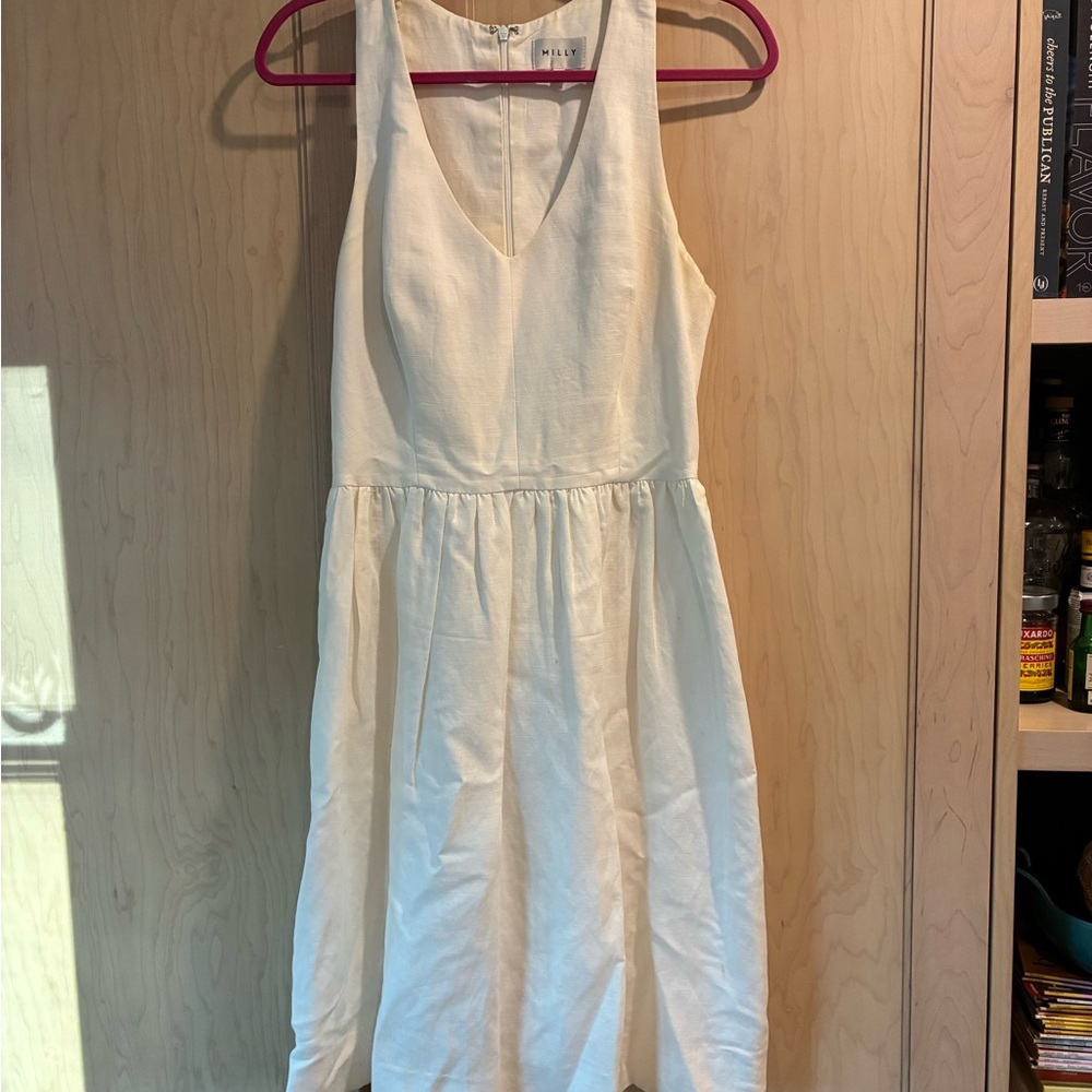 Milly Cream racer back Dress